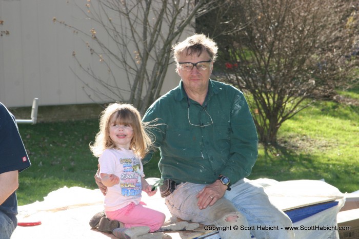 I think he spoils her, but that's what grandfathers do.