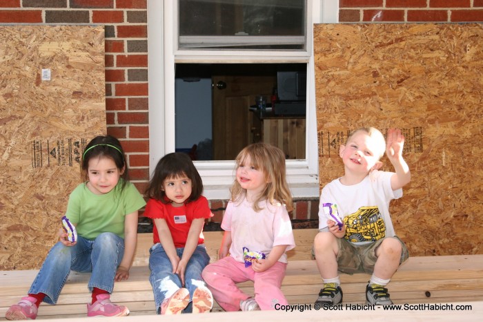 The kids came up to the addition for some hangin' out time.