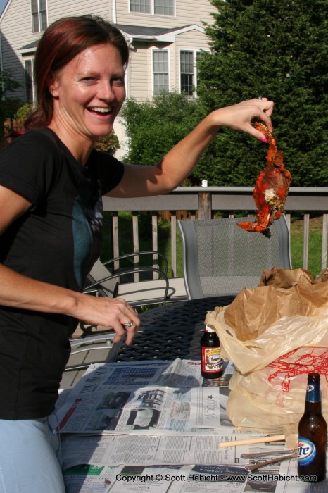 A fun night of jumbo crabs on the deck.