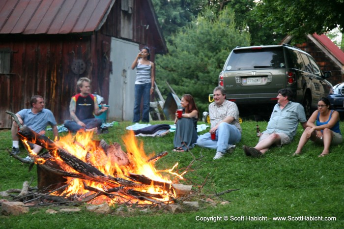 Nothing better than relaxing in front of a fire with friends.