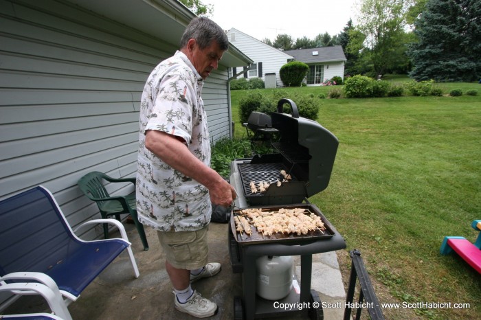 Mike had grill duty.