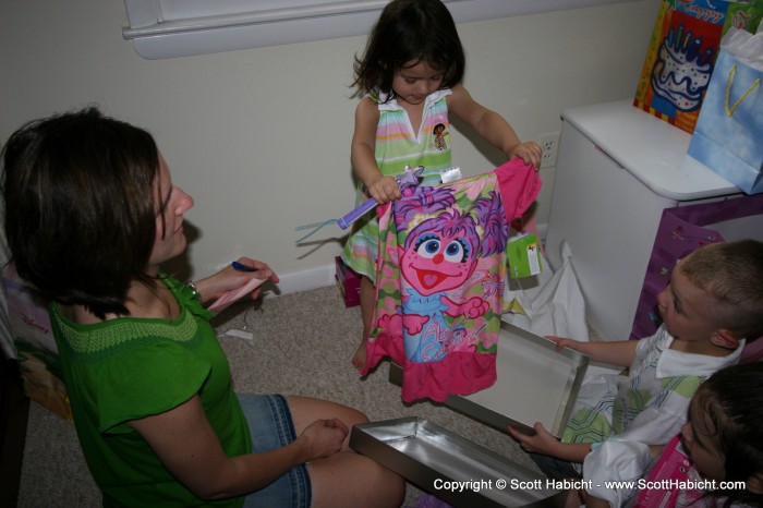 A Dora nightie from Aunt Kel.