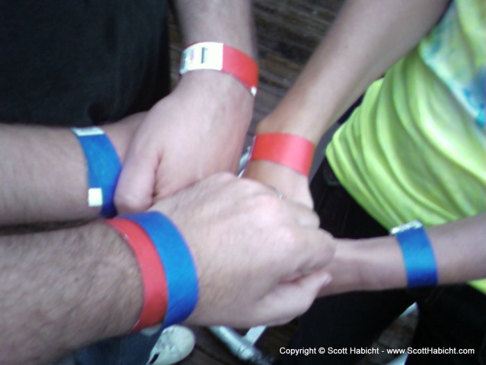 Colored wristbands of this magnitude means we're at Merriweather.