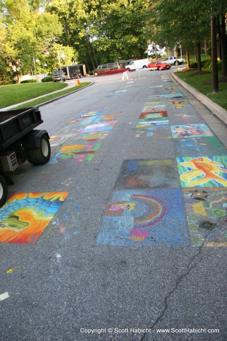 Some pretty cool chalk artwork.