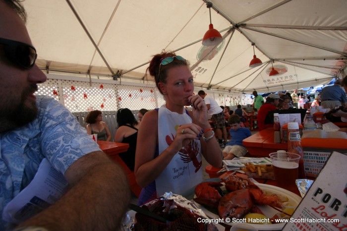 Kelli was in heaven. This was her favorite (but far from only) lobster on the trip.