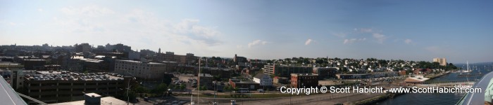 A panoramic view of Portland, ME.