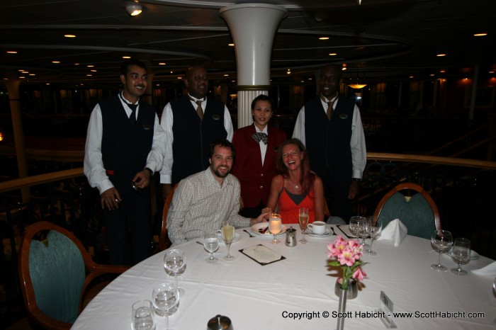 Our waiter, Chris, was the same (by chance) from the last time we were on the ship.