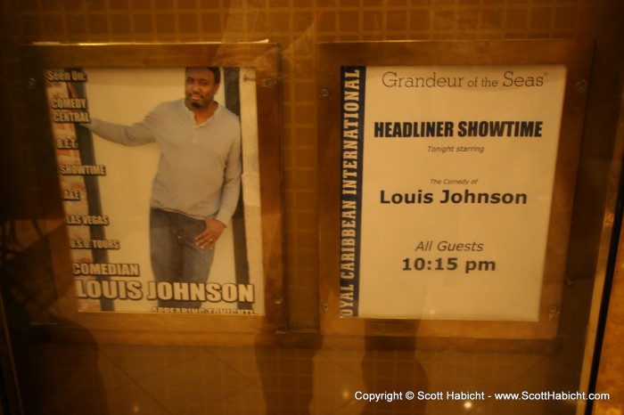 Tonight at the theater was comedian Louis Johnson.