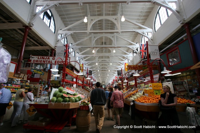 This is the City Market, which was one of the brighter spots in town.