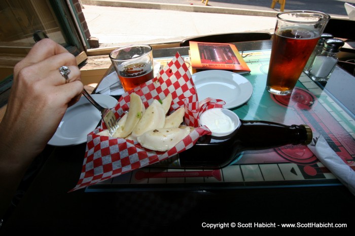 Thank goodness for the fried perogies.