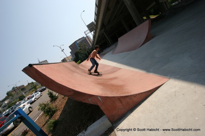 I found a cool little skate park.