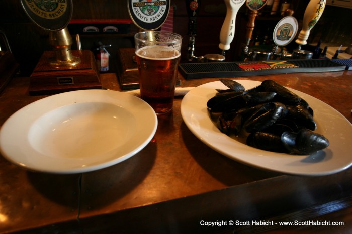 The mussels sucked so badly we didn't finish them.