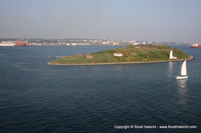 The area was very scenic on the ride out of port.