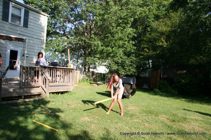 A day of games, including wiffle ball.