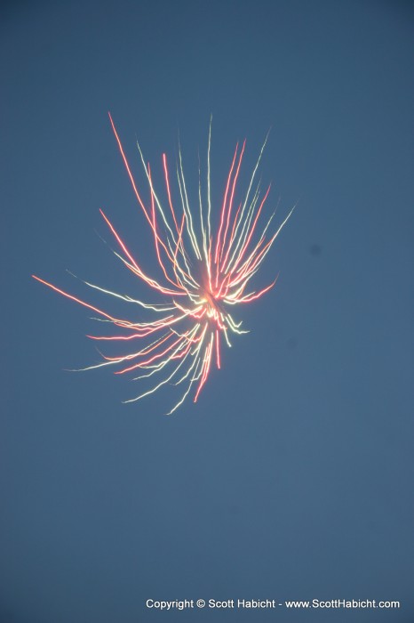 There were some small fireworks, as well.