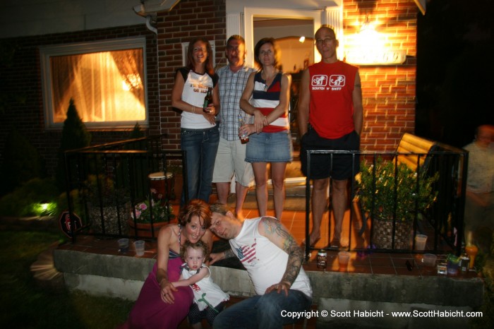 Outside everyone was watching the fireworks.