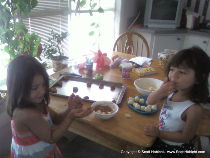 Like this one of the kids making snickerdoodles.