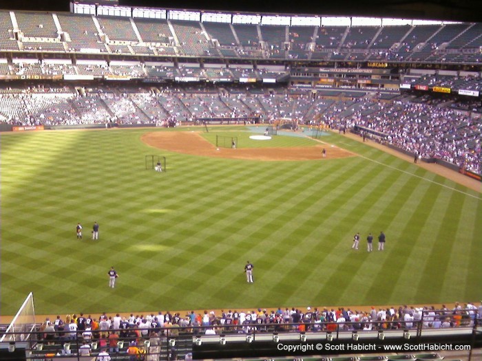 Kelli's company picked up sky box tickets to an Orioles game....