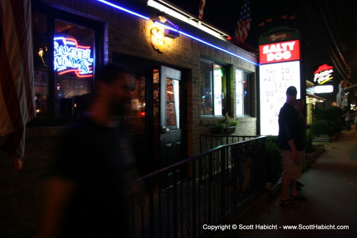 The Sandbar was REALLY lame, so we met up with Peter and headed for the Salty Dog...