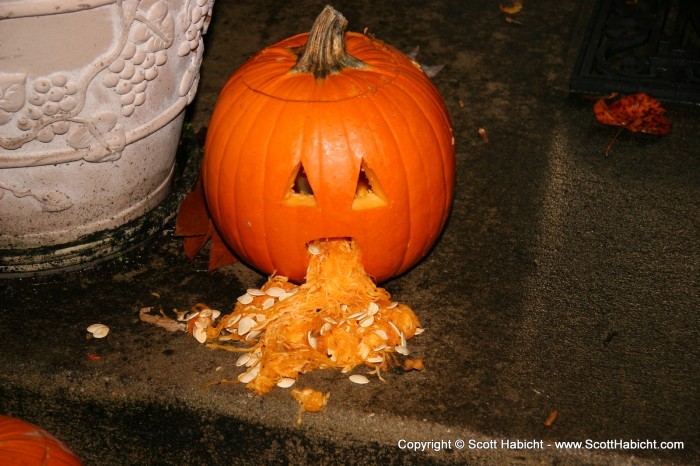 Kelli had some fun with the pumpkins this year.