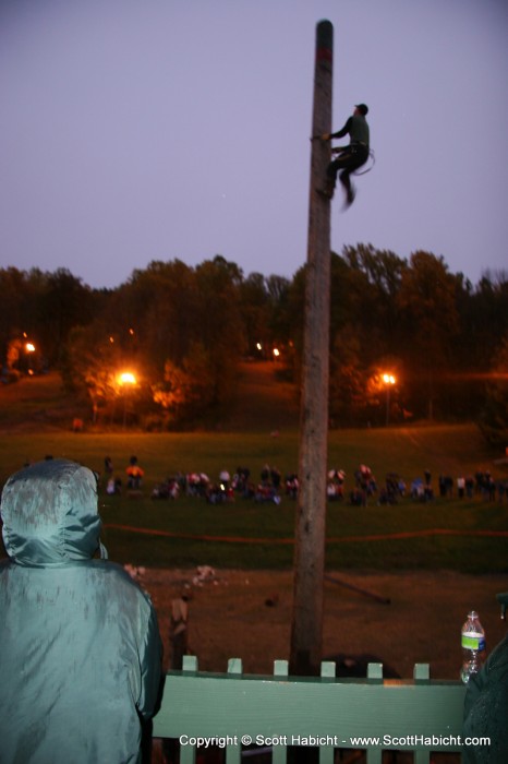 Climb a pole.