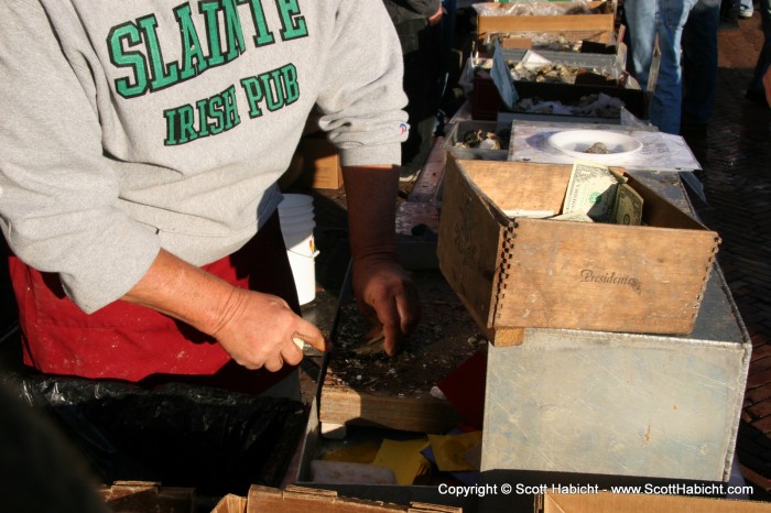 With plenty of shucking to be done.