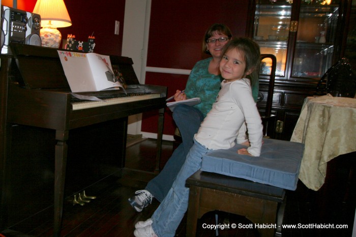 Ashley's new Piano teacher, a childhood friend of mine, Cathy Ormond.