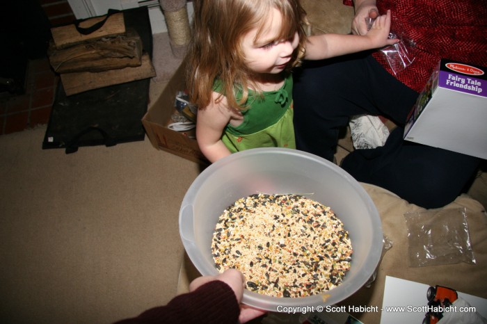 This is special reindeer food.