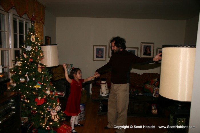 Afterwards, we danced to some Christmas tunes....