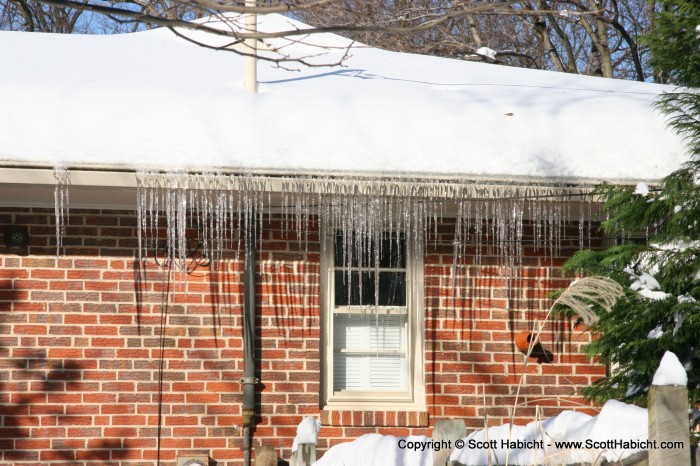 Lots of icicles hanging around.