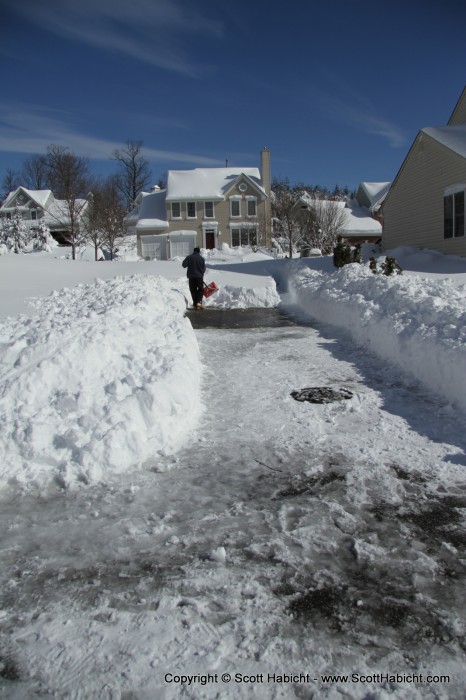 The biggest pain was the shared part of the driveway.