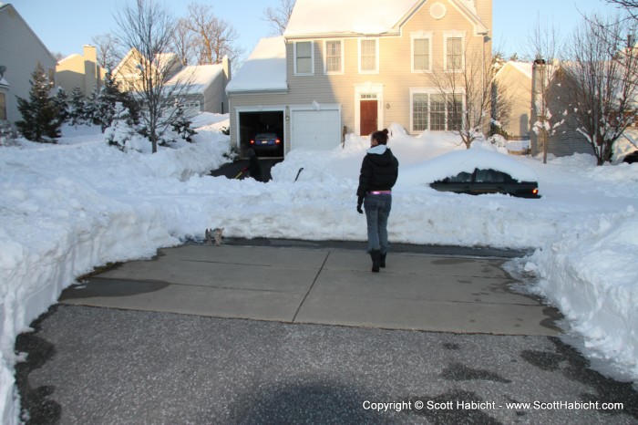 The driveway was finally done....