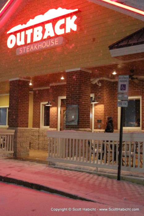 On our way home, we found that Outback was still open....