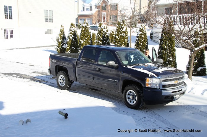 My father came by to show off his new truck....