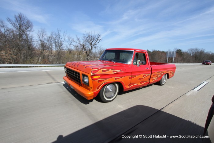 The nice weather brought out all the fun rides, from trucks....