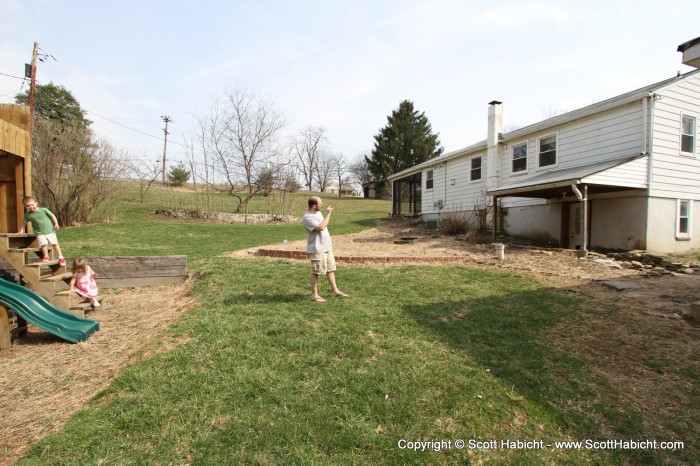 Mathew waves goodbye to the house....