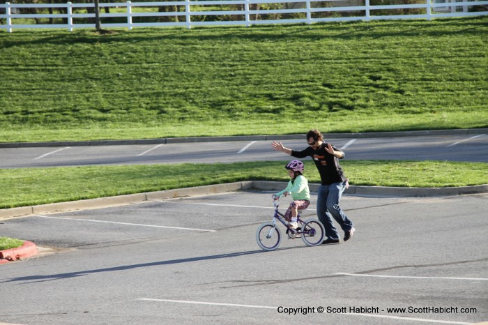 All by herself without the training wheels!!!