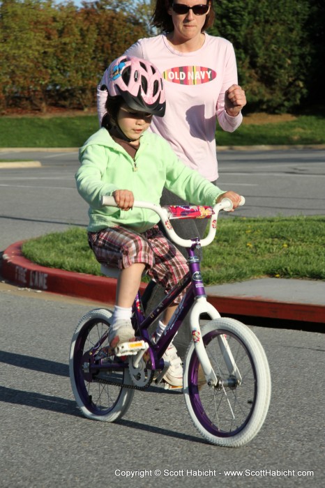 By the end of the day she was doing laps around the parking lot with only a little help getting started.