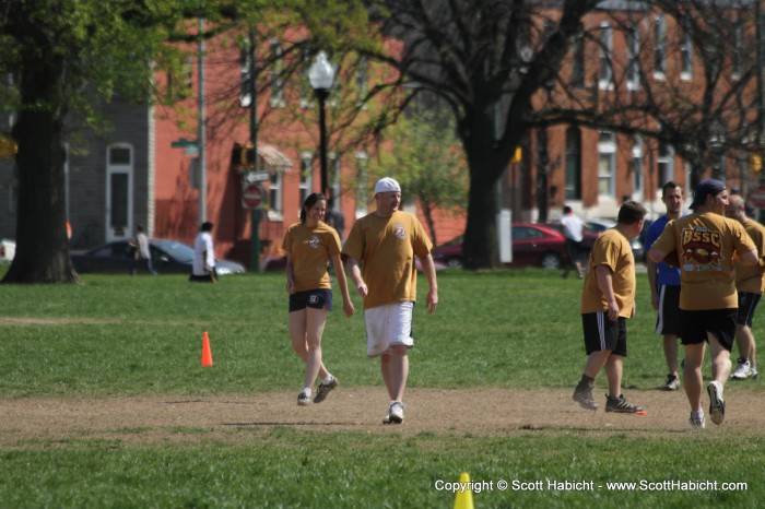 Finding Brian playing football.