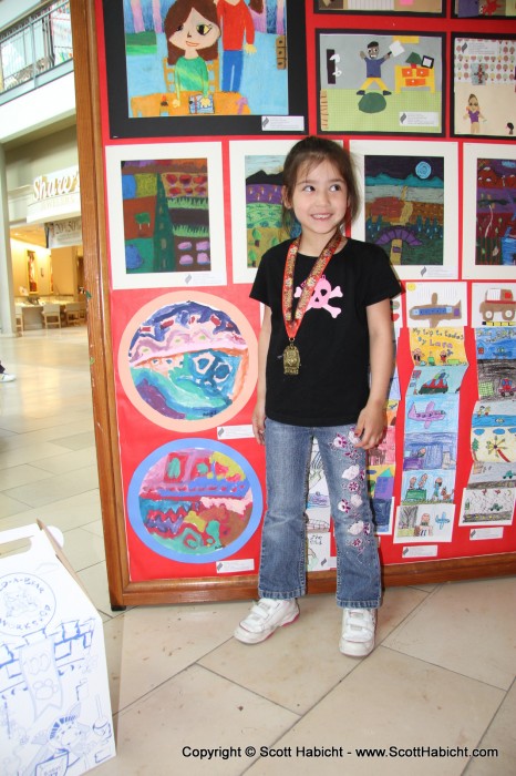 Ashley was one of the few from her school to have her artwork presented at The Mall in Columbia.