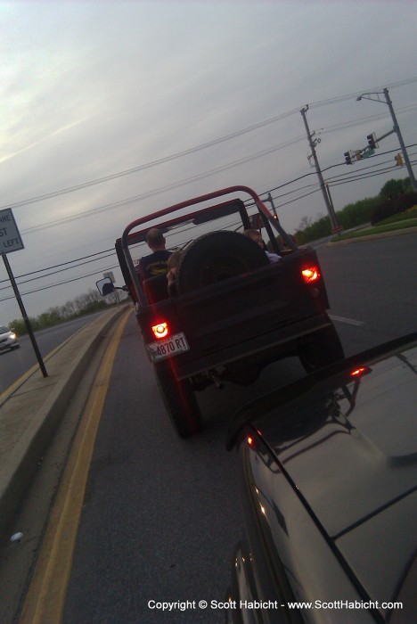 The kids love riding in the Jeep.