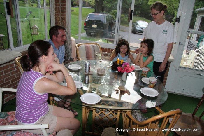 When we got back it was time for cake to celebrate Kelli's mother's birthday.