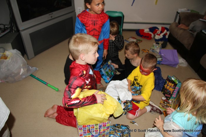 The joy of opening presents.