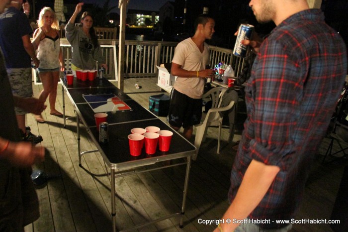 Check out the table they had for beer pong.