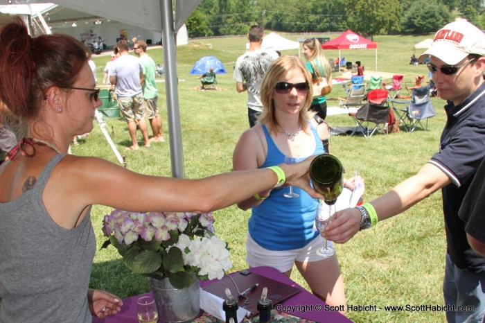 Pour wine at the wine festivals!!!