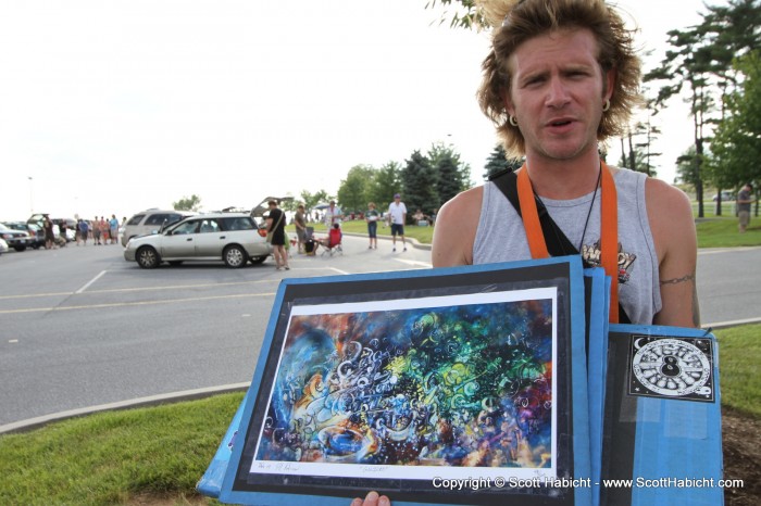 Like this guy selling his artwork.