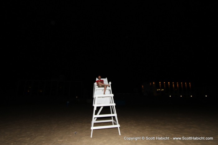 He and I went out for a late night beach walk.