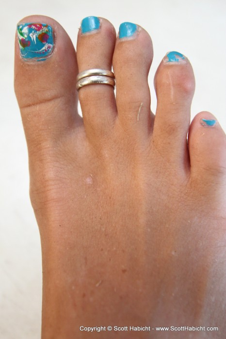 Kelli wanted a picture of her pedicure.