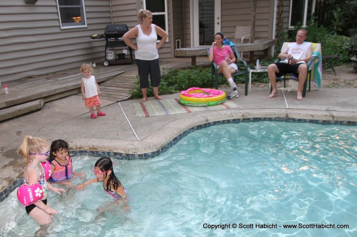 After the run we enjoyed relaxing at Brian's pool.