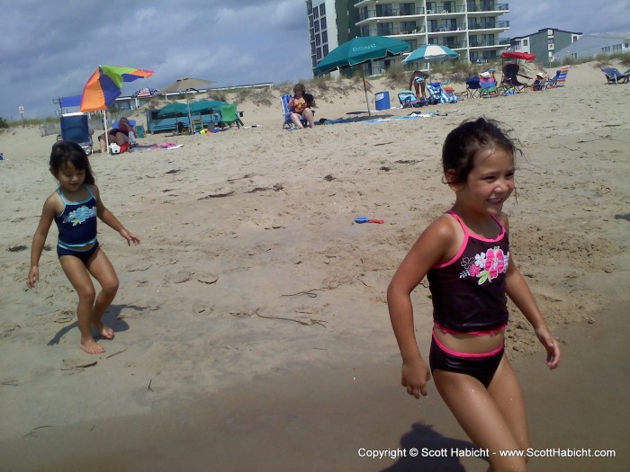 The Ocean City weekend started with the girls getting to the beach first....